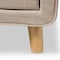 Baxton Studio Jonesy Mid-Century Beige Linen Upholstered 2-Drawer Nightstand 135-7289 - alternate 2